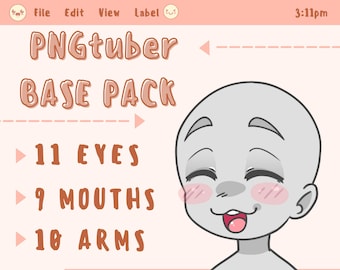 PNGtuber Base Pack **DIGITAL DOWNLOAD**