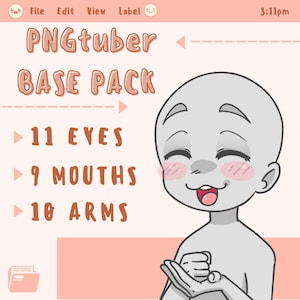 PNGtuber Base Pack **DIGITAL DOWNLOAD**
