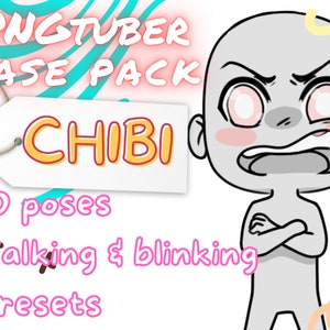 PNGtuber CHIBI Base Pack **DIGITAL DOWNLOAD**