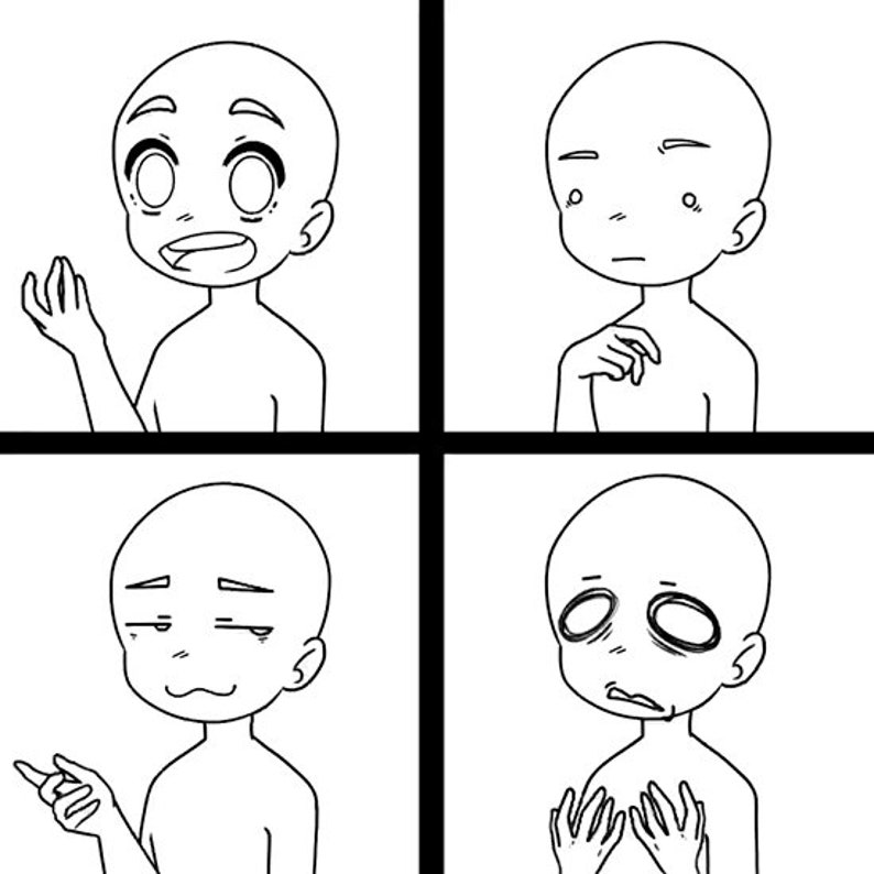 Pu&ograve; includere: Un'illustrazione digitale di quattro diverse espressioni facciali. Le espressioni sono felici, tristi, annoiate e spaventate.