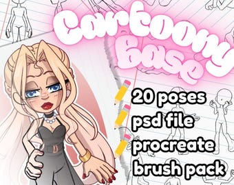 Base per personaggi dei cartoni animati - Set di pennelli Procreate