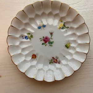 Lefton Japan Hand Painted Unique Footed Dish CY159