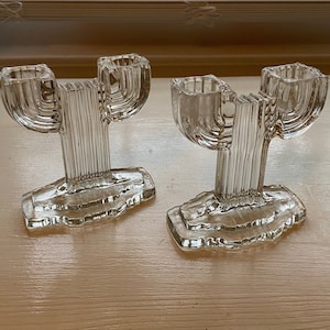 Vintage Crystal Double Candleholders
