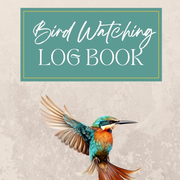 Birdwatching Log Digital Download Printable PDF Unique Gift Idea Bird Watchers Will Love Journal Birds