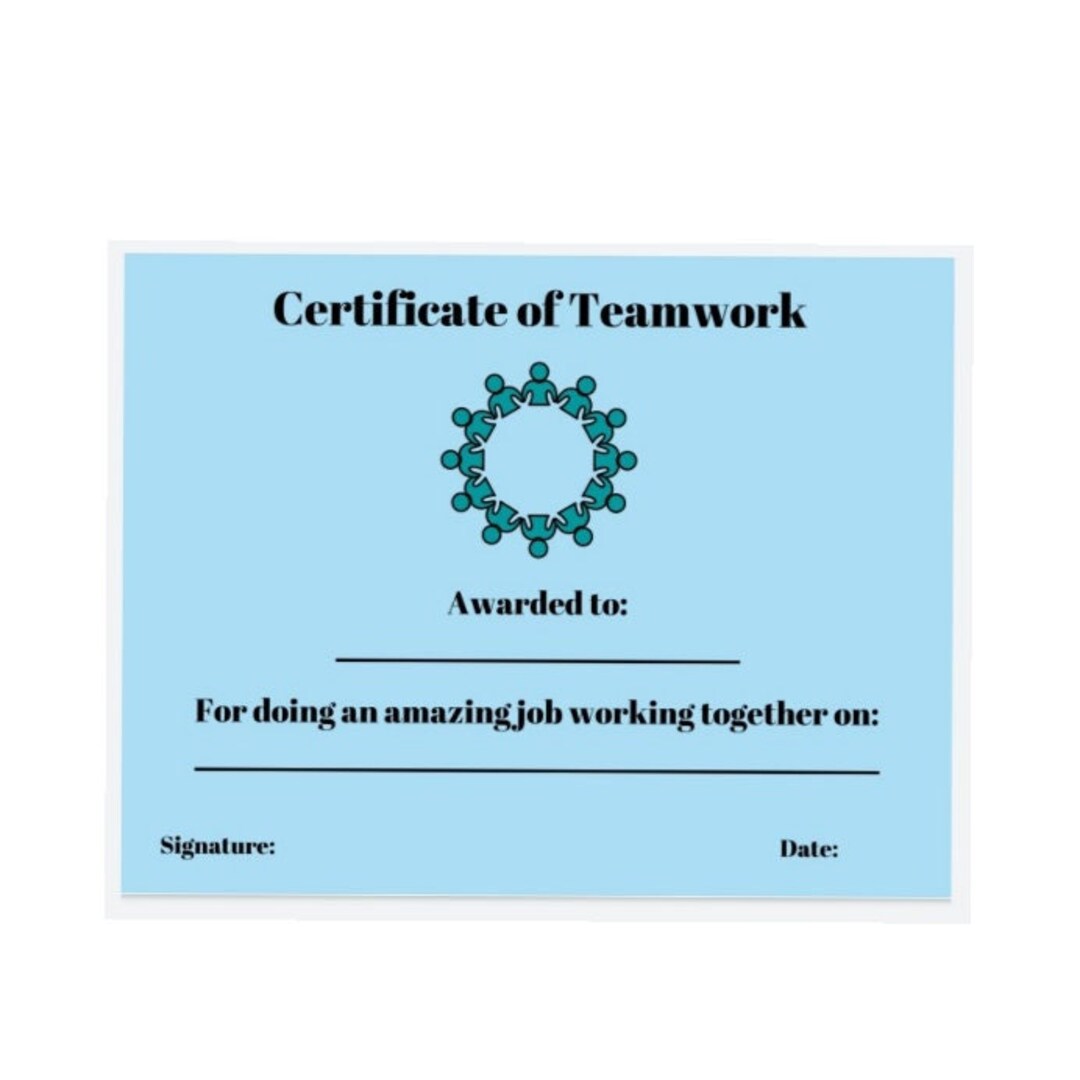 Teamwork Template-digital - Etsy