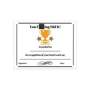 Divertente modello di certificato digitale