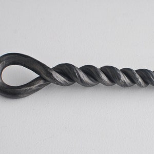 Hand-Forged Fire Pit Poker: Twisted Steel Bonfire Tool