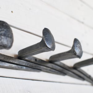 Modern 5 Hook Hand-forged Railroad Spike Wall Coat Rack