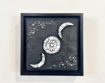 Phases of the Moon Artwork, Original Mosaic Wall Art