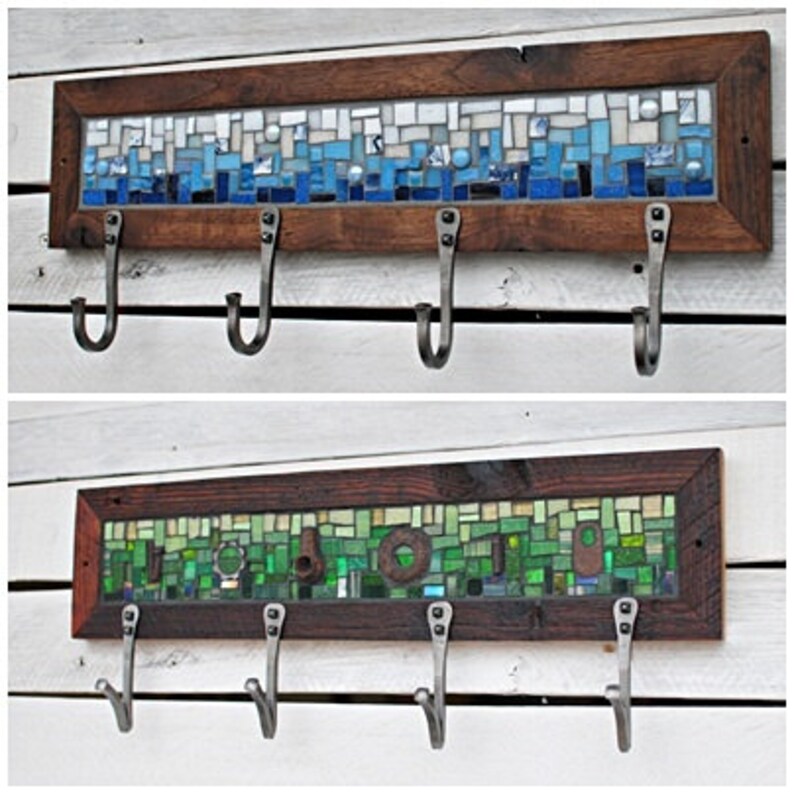 Four Hook Custom Coat Rack Mosaic Coat Rack 20 Etsy