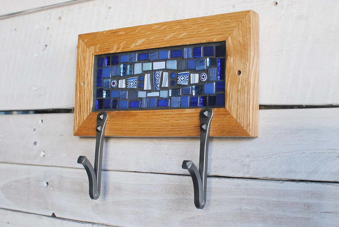 Two Hook Custom Coat Rack Mosaic Coat Rack Hand Etsy