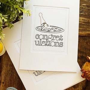 Felicidades Champagne Tarjeta / Idea de Regalo de Compromiso / Boda / Celebraciones / Bien Hecho / Nuevo Trabajo / Nueva Pareja Personalizada / Nuevo Bebé