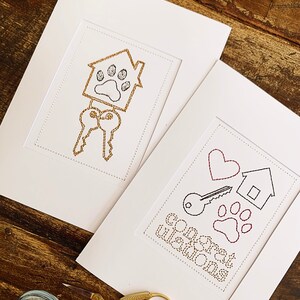 Nuovo cucciolo Gattino Cane Gatto / Congratulazioni per il tuo bambino di pelliccia / Carta riscaldamento casa / Idea regalo di fidanzamento / Nuova nota per animali domestici / Casa di benvenuto / Amore
