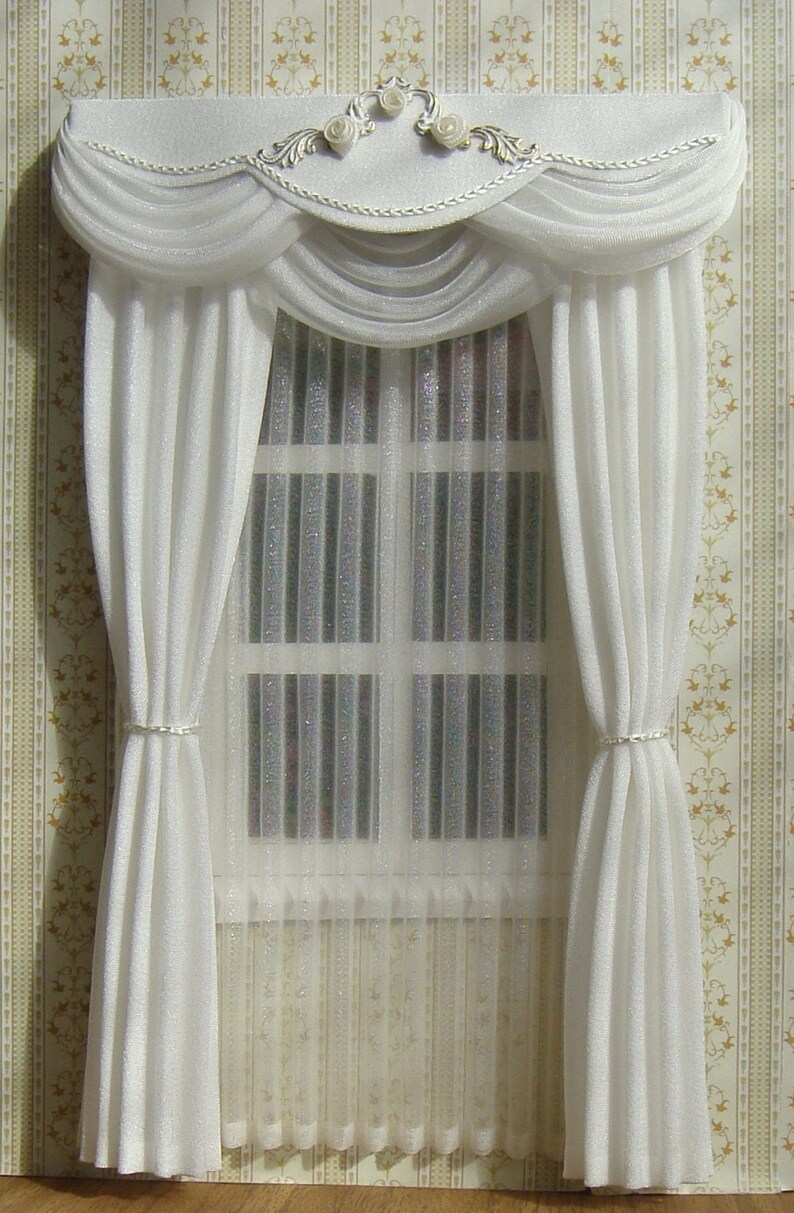Miniature 112 Dollhouse curtains to order Etsy