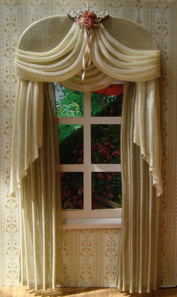Miniature 112 Dollhouse curtains to order Etsy