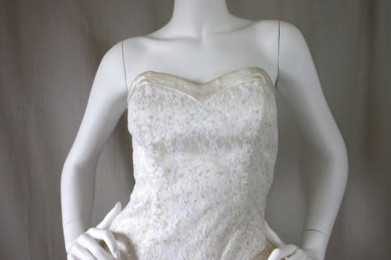 Ivory Gunne Sax by Jessica McClintock Strapless 8… - image 4