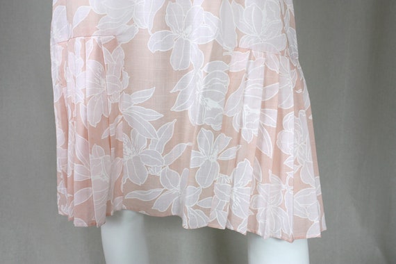 Vintage Tropical Peach & White Floral Resort 80s … - image 6