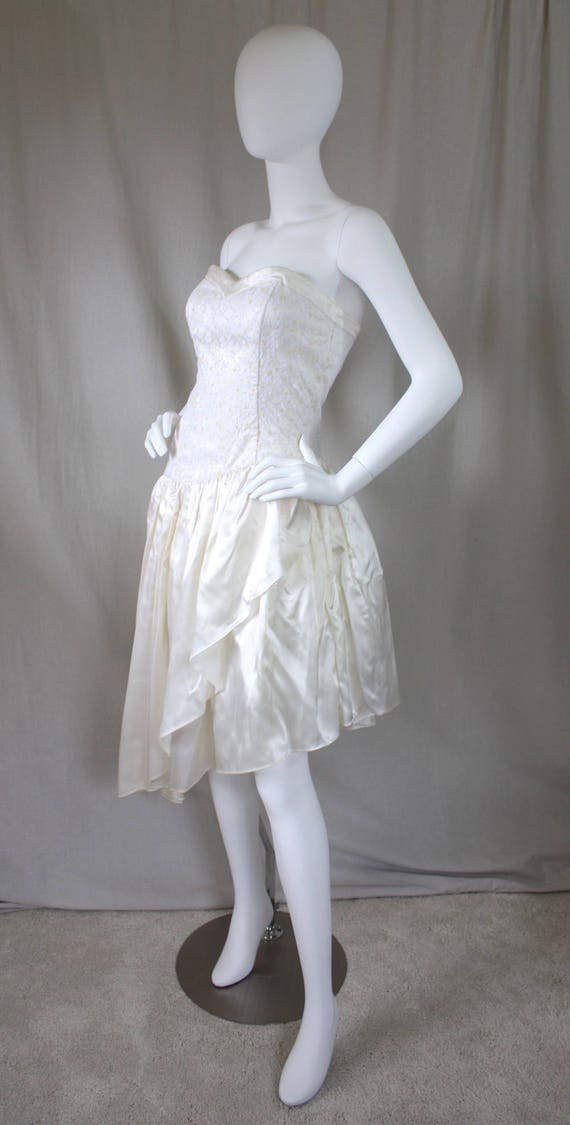 Ivory Gunne Sax by Jessica McClintock Strapless 8… - image 8