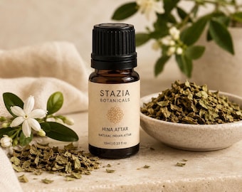 Hina Attar / Traditional Indian Attar / Warm Herbal Floral Spice Oil / 2ml Mini Bottle