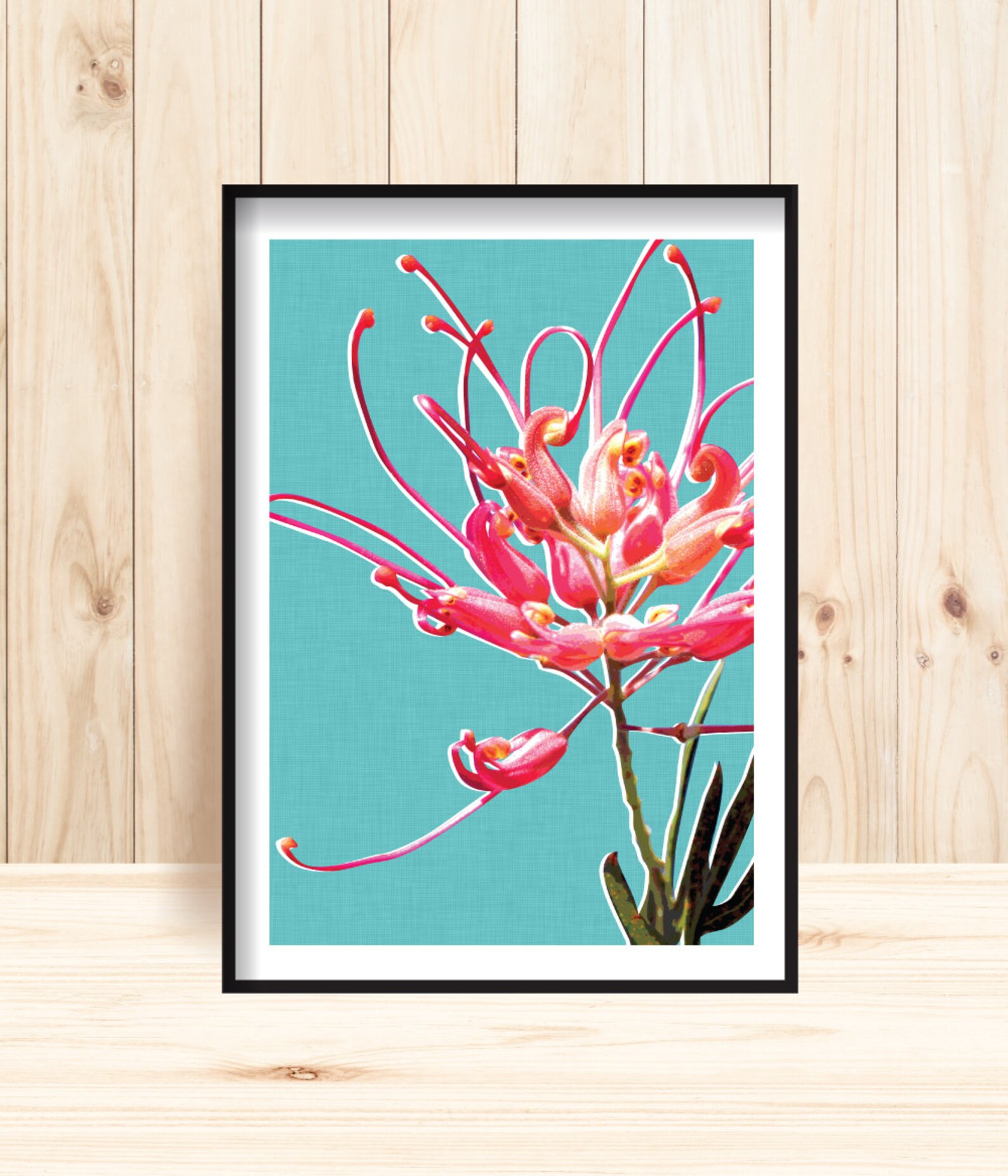 Grevillea Print Grevillea Wall Art Native Flower Print Etsy