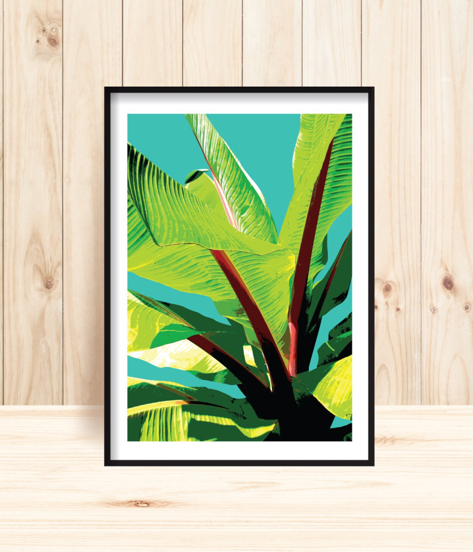 Leaves Wall Art Print Tropical Wall Art Decor Printable Etsy