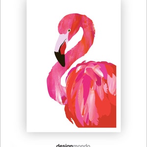 Flamingo Printable, Flamingo Prints, Tropical Wall Art Decor, Pink ...