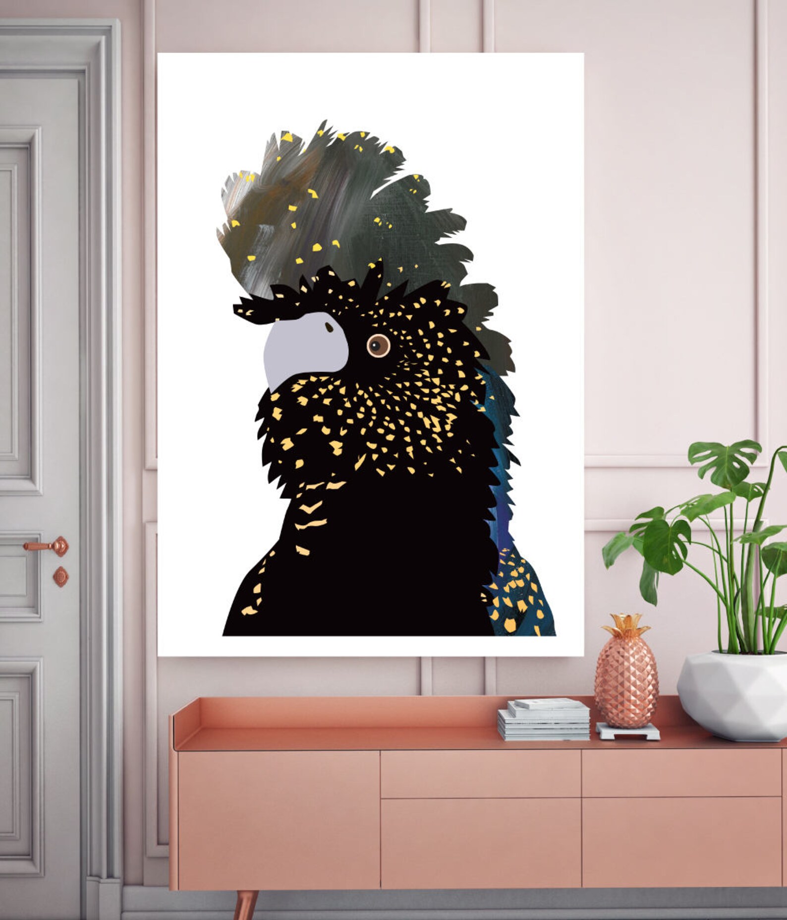 Black Cockatoo Prints, Black Cockatoo Illustration, Cockatoo Wall Art — free download