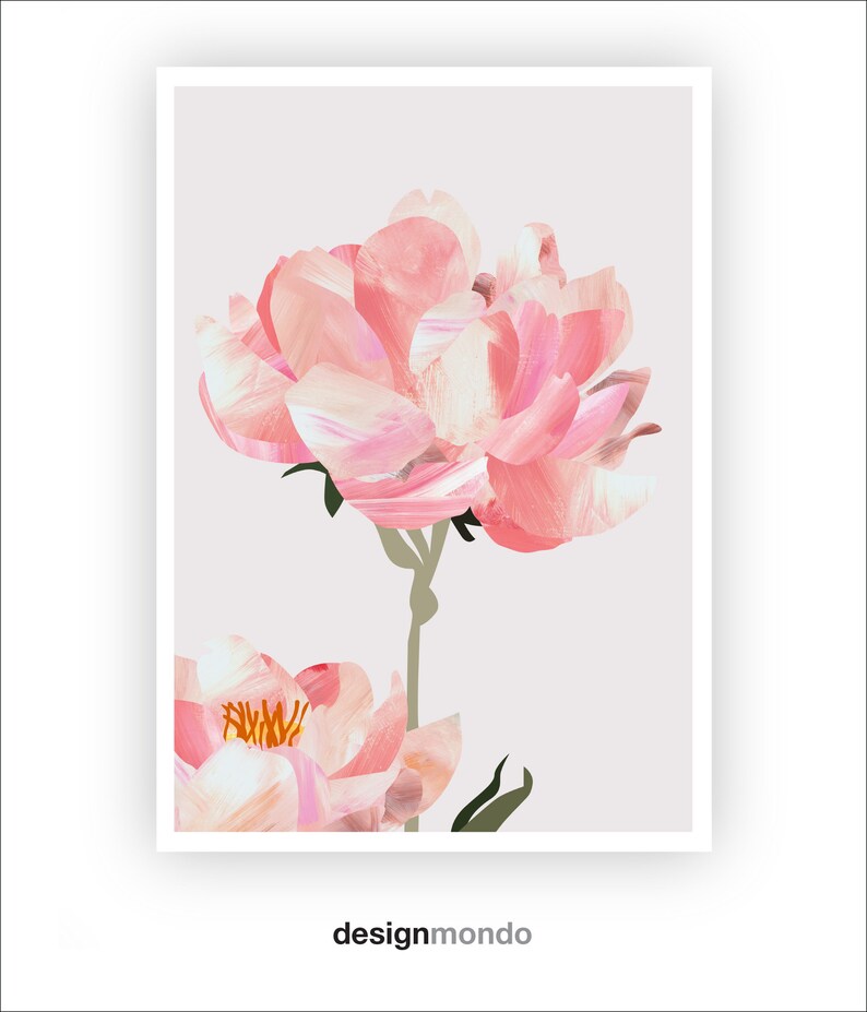 May include: A pink peony flower with a soft, watercolor-like effect. The flower is in bloom and has a delicate, feminine feel.