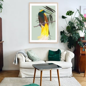 Greater Bird of Paradise Wall Art, Printable Bird Art, Australasian Tropical Birds, Birds Prints, Birds of Paradise Download, Tropics Prints image 6
