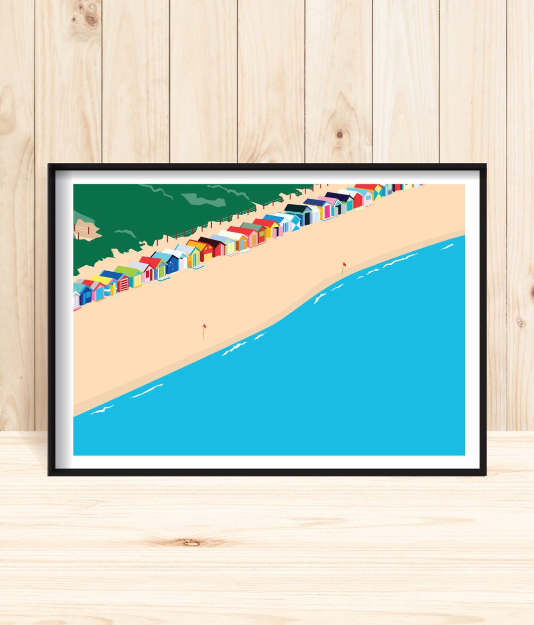 Australian Beach Prints Brighton Beach Wall Art Beach Etsy UK