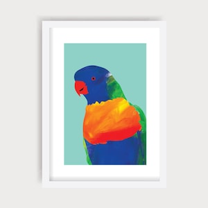 Parrot Prints, Australian Bird Printable, Rainbow Lorikeet Prints, Colourful Bird Prints, Australian Parrot Poster, Tropical Birds Wall Art