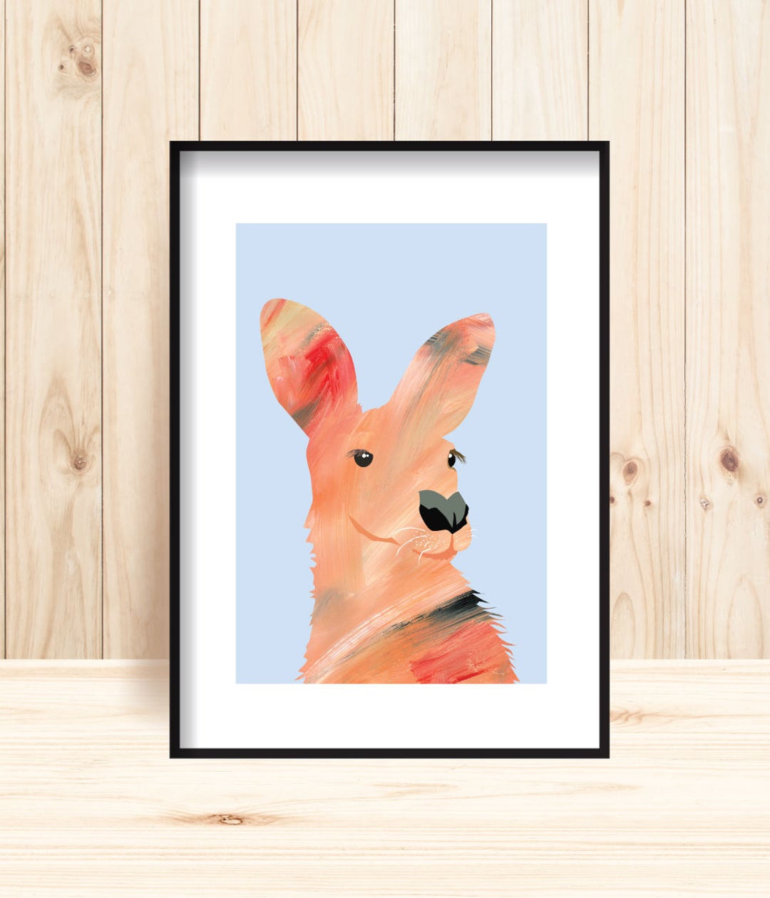 Kangaroo Wall Art Australian Kangaroo Prints Printable Wall Etsy