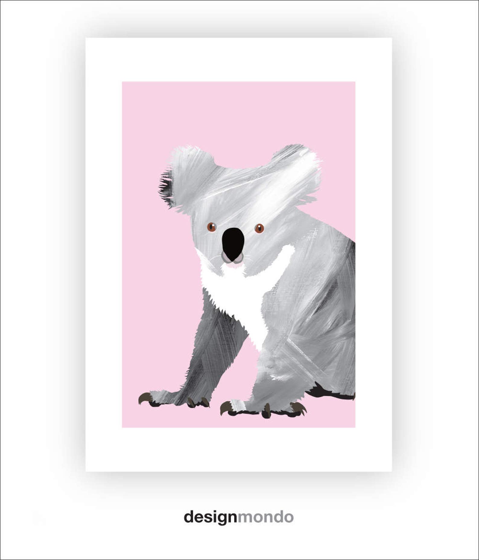 Koala Bear Prints Koala Wall Art Australian Animals Wall Etsy