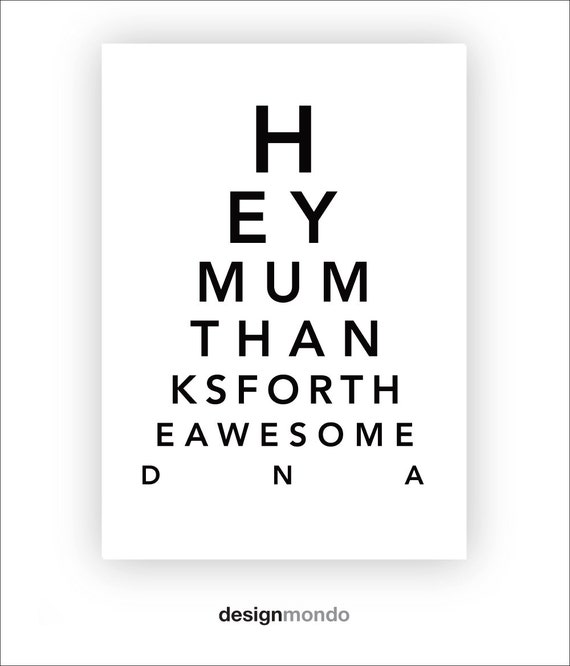 Eye Chart Typography