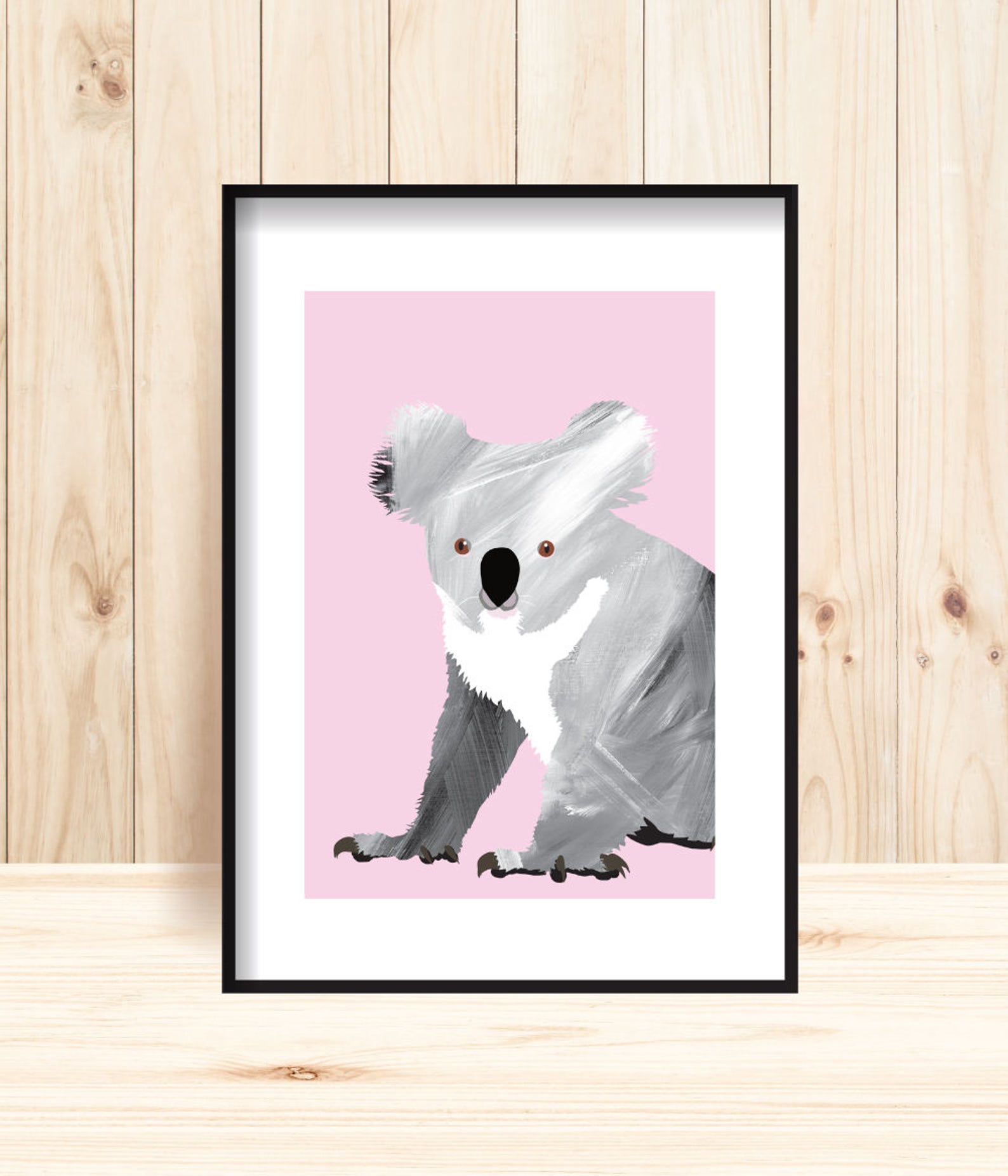 Koala Bear Prints Koala Wall Art Australian Animals Wall Etsy