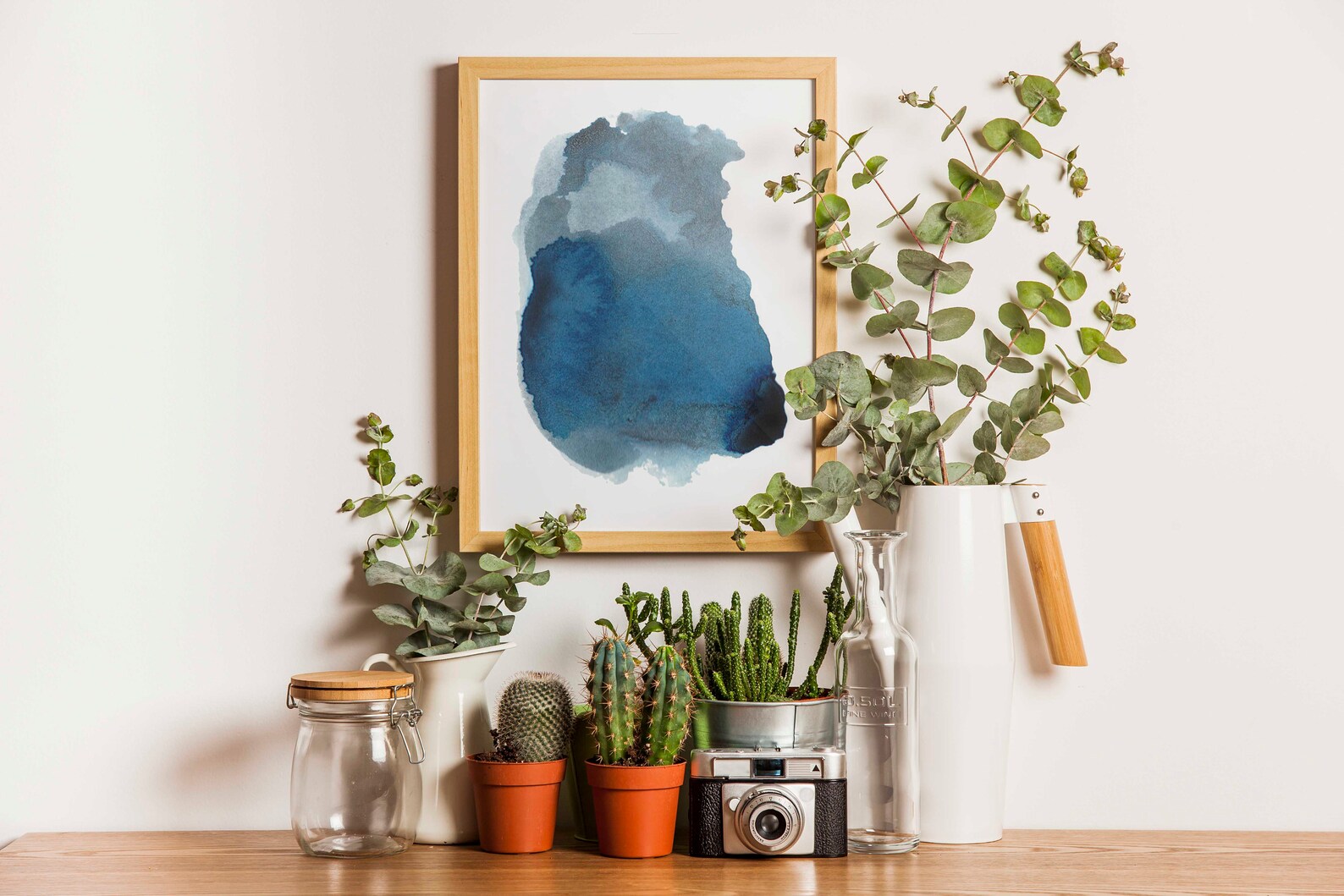 Blue Abstract Modern Wall Art Decor | Etsy