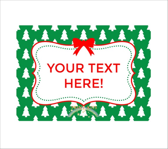Christmas Labels - Christmas Food Labels - Christmas Tags - Instant Download. Edit with Word! Christmas Party Supplies PK_DL444