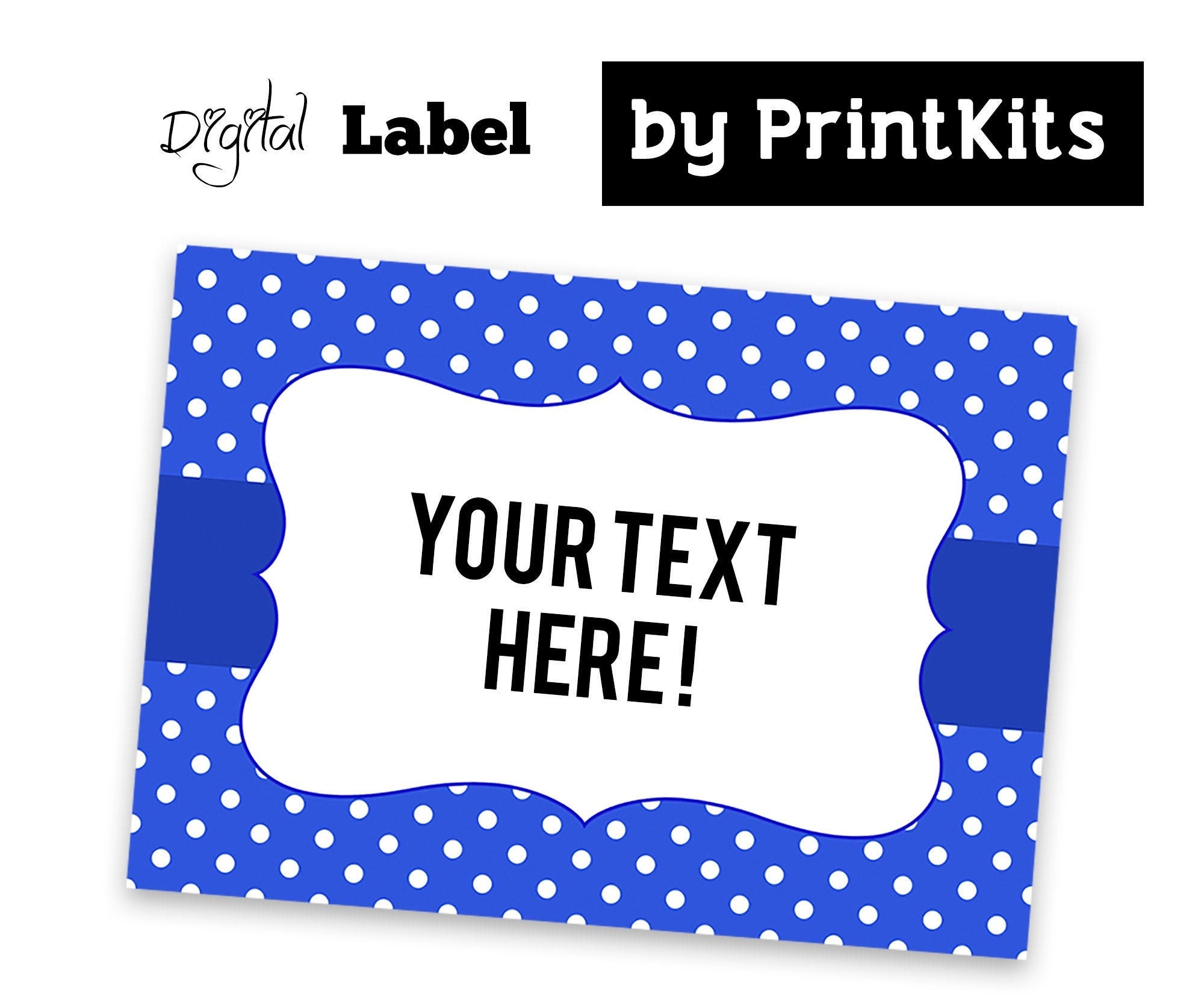 Polka Dot Editable Labels