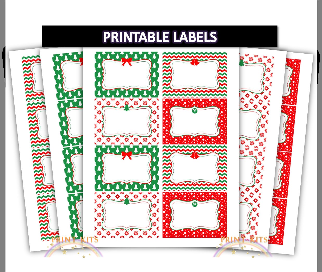 Christmas Labels Christmas Food Labels Christmas Tags Instant Download