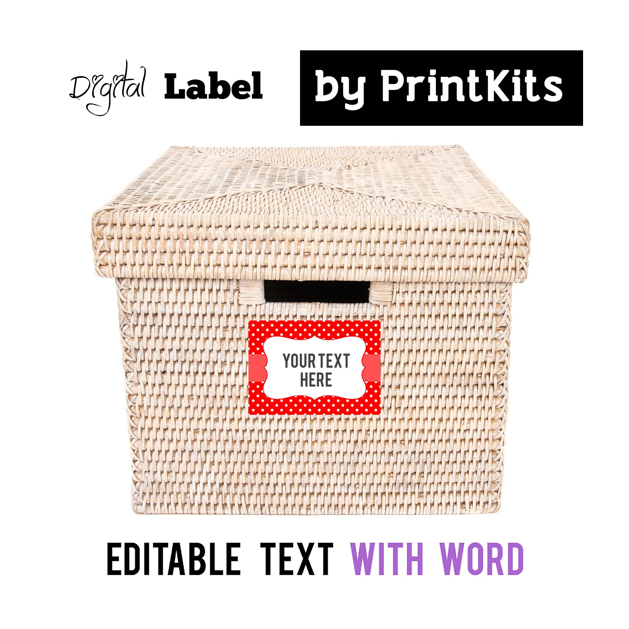 Editable Labels for Bins Containers Drawers and More. - Etsy