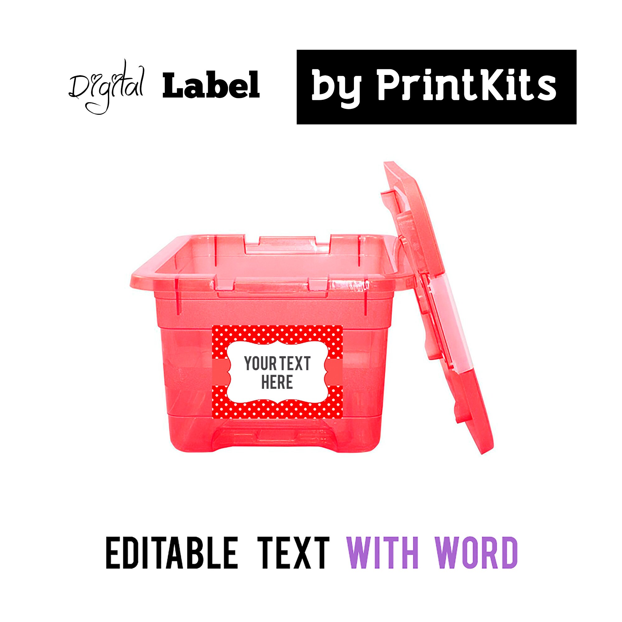 Editable Labels for Bins Containers Drawers and More. Etsy