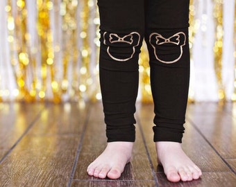 Minnie Mouse Leggings Hand Painted Childrens Leggings Custom Toddler Leggings Womens Leggings