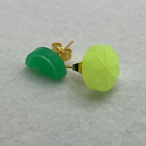 Dainty Lemon/Lime resin post earrings