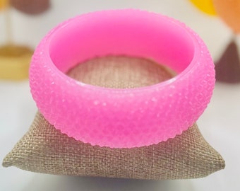 Baby Pink Bracelet | Baby Pink Bangle | Vintage Resin Bangle | Pink Bracelet | Pink Jewelry