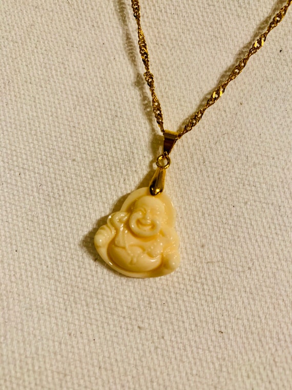 Ivory buddha necklace deals
