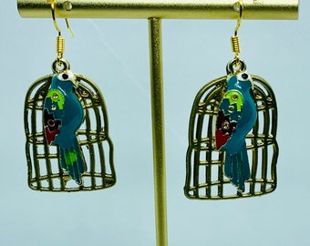 MORE COLORS!  Boho Chic Vintage Birdcage Chandelier Drop Earrings