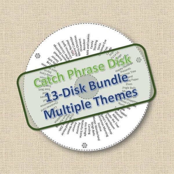 Catch Phrase Party Game Downloadable Disk/Insert - Multiple Theme Bundle - 13 Disk Set