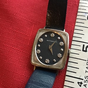 Vintage Diamond Wittnauer watch Womans winds and runs