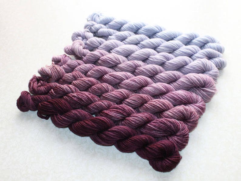 Gradient Yarn Setеxtra fine merino wool ColorHeather Etsy