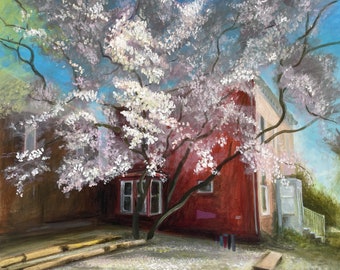 The Magnolia Tree - Giclée print of the original acrylic painting